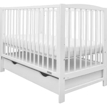 Dětská postýlka Dětská postýlka New Baby LILLY se stahovací bočnicí a šuplíkem bílá