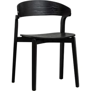 Jídelní židle WOOOD Černá dřevěná jídelní židle Casa