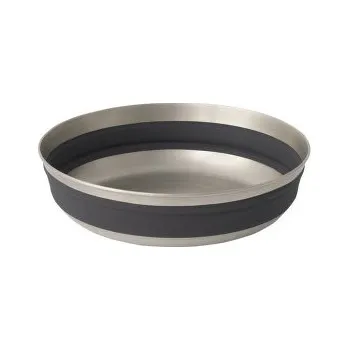Kempingové nádobí Sea to Summit Detour Stainless Steel Collapsible Bowl - L Beluga Black černá