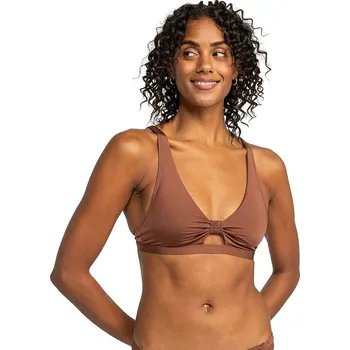 Dámské plavky plavky Roxy Silky Island Elongated Bra - CQR0/Root Beer M