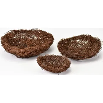 Velikonoční dekorace Harasim Hnízdo z proutí 3 ks hnědé