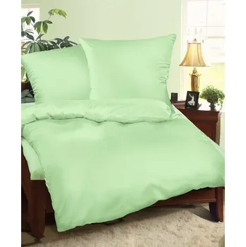 Povlečení Ložní povlečení krep světle zelený - 200x200 + 2x 70x90 cm