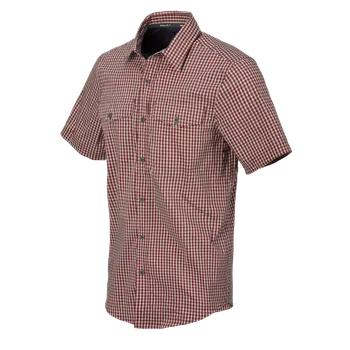 HELIKON HELIKON košile s krátkým rukávem COVERT Concealed Carry - Dirt Red Checkered - XL