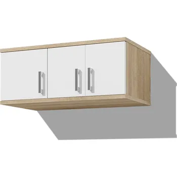 Šatní skříň Nabytekmorava Nástavec na skříně do předsíně PR 30 barva lamina: DUB SONOMA / BÍLÁ