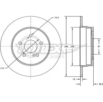 Brzdový kotouč Brzdový kotouč TOMEX Brakes TX 73-10