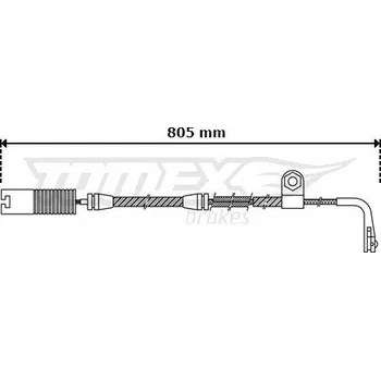 Brzdová destička Výstražný kontakt, opotřebení obložení TOMEX Brakes TX 30-34