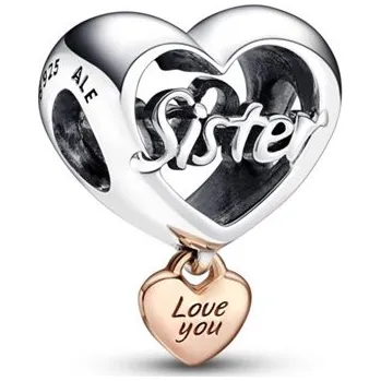 Šperk Přívěsek PANDORA Rose Srdce pro milovanou sestru 782244C00