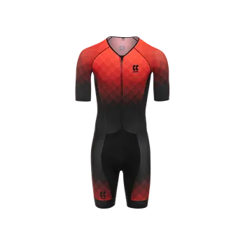 cyklistický dres KALAS TRI PERFORM Z1 | Kombinéza krátký rukáv | červená | Velikost: 4