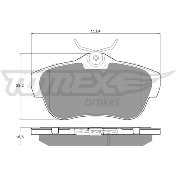 Brzdová destička Sada brzdových destiček, kotoučová brzda TOMEX Brakes TX 15-94