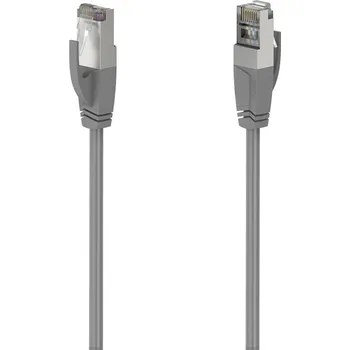 Síťový kabel Kabel Hama síťový (RJ45), Cat5e, 5m, stíněný - šedý