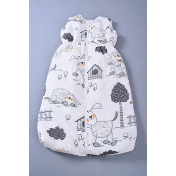Spací pytel pro miminko Dětský spací pytel s šedými pejsky - délka 140 cm