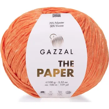 Příze Gazzal The Paper 3958 oranžová