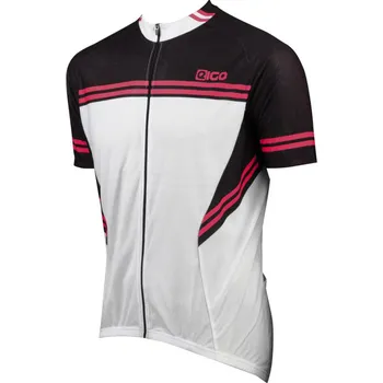 cyklistický dres Eigo Diamond pánské krátký rukáv cyklistický dres White / Black / Red - XXL JRSMDIAMONDWHRED