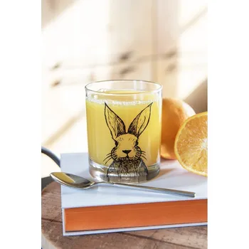 Sklenice Sklenička na vodu s králíčkem Rabbit Cartoon - Ø 8*9 cm / 300 ml