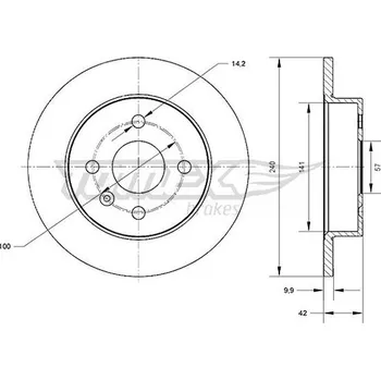 Brzdový kotouč Brzdový kotouč TOMEX Brakes TX 70-23