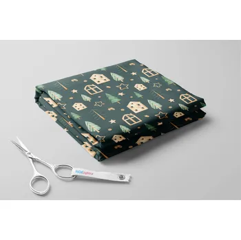 Softshell zimní, Vánoční domečky Barva: Petrolej