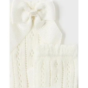 Oblečení a móda Dívčí podkolenky s mašlí Mayoral 10399 smetanové Rozměr: 92