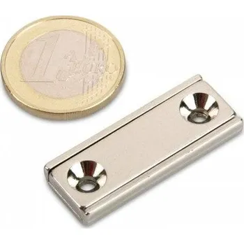 Dekorativní magnet SOLLAU Neodymový magnet hranol v pouzdře 35x14x05 s otvorem na šroub