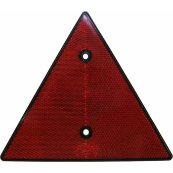 Červený šroubovací reflektor, trojúhelník, 160x140 mm