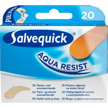 Náplast Voděodolné náplasti Salvequick Aqua Resist 1 balení-20 ks