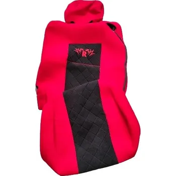 Potah sedadla Autopotahy manšestrové pro RENAULT GAMA T, červeno-černá barva (č. 129)