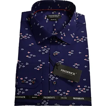 Pánská košile Pánská košile s dlouhým rukávem - střih SLIM - vzor F671 - 47