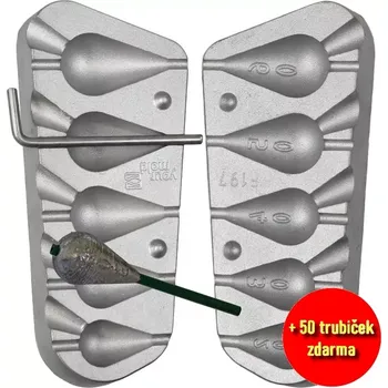 FORMA NA OLOVO HRUŠKA IN-LINE 20-60G+TRUBIČKY 3MM GRÁTIS 50KS