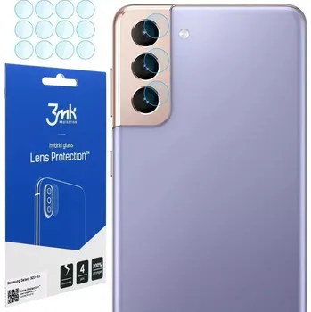 Ochranná fólie 3MK Flexible na čočku fotoaparátu Samsung Galaxy S21 5G (4x3ks) (Camera Hybrid Glass SAMSUNG GALAXY S21 3mk Flexible Glass Lens)