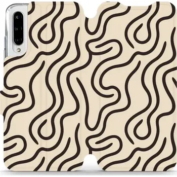 Pouzdro na mobilní telefon Flipové pouzdro Mobiwear - Xiaomi Mi A3 - VA60S Linky (Knížkové flip pouzdro, obal, kryt na mobil Xiaomi Mi A3 - VA60S Linky, materiál Umělá kůže + TPU - ochrana 360°, stojánek, silikonová vanička, magnetické zavírání)