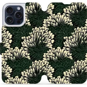 Pouzdro na mobilní telefon Flipové pouzdro Mobiwear - Apple iPhone 15 Pro Max - VA45S Travina (Knížkové flip pouzdro, obal, kryt na mobil Apple iPhone 15 Pro Max - VA45S Travina, materiál Umělá kůže + TPU - ochrana 360°, stojánek, silikonová vanička, magnetické zavírání)