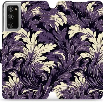 Pouzdro na mobilní telefon Flipové pouzdro Mobiwear - Samsung Galaxy S20 FE - VA46S Fialové rostliny (Knížkové flip pouzdro, obal, kryt na mobil Samsung Galaxy S20 FE - VA46S Fialové rostliny, materiál Umělá kůže + TPU - ochrana 360°, stojánek, silikonová vanička, magnetické zavírá