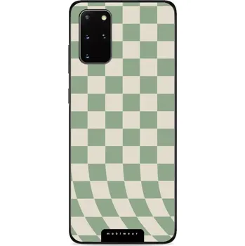 Pouzdro na mobilní telefon Lesklý kryt Mobiwear Glossy - Samsung Galaxy S20 Plus - GA58G Zelená a béžová šachovnice (Prémiové lesklé pouzdro, obal, kryt Mobiwear Glossy na mobil Samsung Galaxy S20 Plus - GA58G Zelená a béžová šachovnice, materiál Plast + TPU silikon - krytí po všec