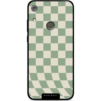 Pouzdro na mobilní telefon Lesklý kryt Mobiwear Glossy - Huawei Y6 2019 / Honor 8A / Huawei Y6s - GA58G Zelená a béžová šachovnice (Prémiové lesklé pouzdro, obal, kryt Mobiwear Glossy na mobil Huawei Y6 2019 / Honor 8A / Huawei Y6s - GA58G Zelená a béžová šachovnice, materiál Plast
