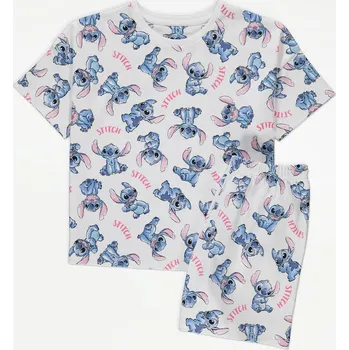 Dívčí pyžamo GEORGE DÍVČÍ PYŽAMO "STITCH PRESENT" Barva: bílá, Velikost: 7-8 let (128)