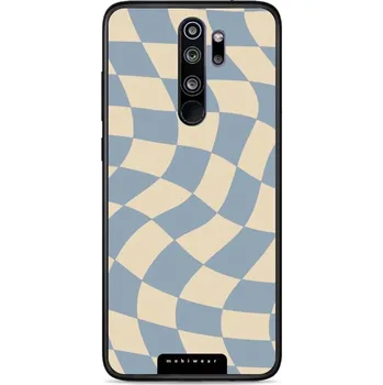 Pouzdro na mobilní telefon Lesklý kryt Mobiwear Glossy - Xiaomi Redmi Note 8 Pro - GA59G Modrá a béžová šachovnice (Prémiové lesklé pouzdro, obal, kryt Mobiwear Glossy na mobil Xiaomi Redmi Note 8 Pro - GA59G Modrá a béžová šachovnice, materiál Plast + TPU silikon - krytí po všech)