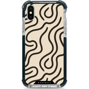 Pouzdro na mobilní telefon Odolný obal Mobiwear MagSafe Elite Bumper - Apple iPhone X / XS - DA60D Linky (Odolný kryt, pouzdro, obal Mobiwear Elite Bumper na mobil Apple iPhone X / XS - DA60D Linky, materiál Plast + TPU silikon + kov - zesílená ochrana telefonu, podpora MagSafe,)