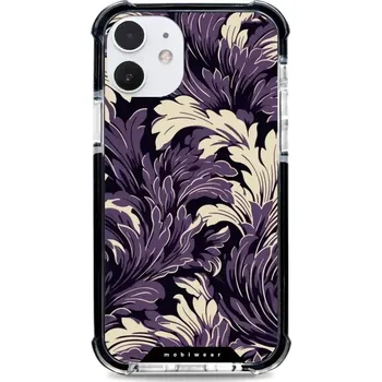 Pouzdro na mobilní telefon Odolný obal Mobiwear MagSafe Elite Bumper - Apple iPhone 12 / 12 Pro - DA46D Fialové rostliny (Odolný kryt, pouzdro, obal Mobiwear Elite Bumper na mobil Apple iPhone 12 / 12 Pro - DA46D Fialové rostliny, materiál Plast + TPU silikon + kov - zesílená ochra