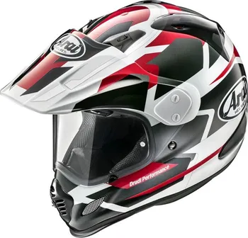 Helma na motorku Arai Tour-X4 Depart metalická červená/bílá/černá M