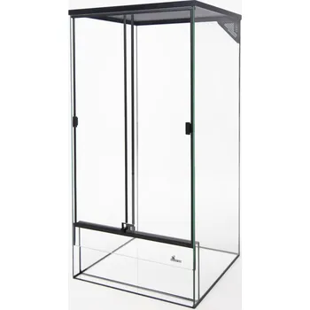 Terárium Terarium skleněné s černou síťkou 45 x 45 x 60 cm výška