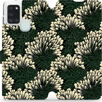 Pouzdro na mobilní telefon Flipové pouzdro Mobiwear - Samsung Galaxy A21S - VA45S Travina (Knížkové flip pouzdro, obal, kryt na mobil Samsung Galaxy A21S - VA45S Travina, materiál Umělá kůže + TPU - ochrana 360°, stojánek, silikonová vanička, magnetické zavírání)