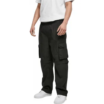 Pánské kalhoty Urban Classics Bavlněné kapsáče s odepínacím spodním dílem Barva: Černá, Velikost: XL