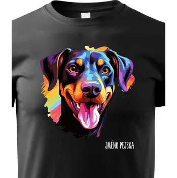 Chlapecké tričko Dětské tričko Dobrman, Barva Černá, Velikost 158 cm/12 roků, Canvas Dětské tričko 2446