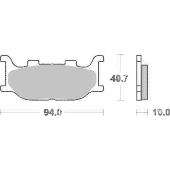Brzda pro motocykl Brzdové destičky Brembo přední YAMAHA XVS 250 Drag Star rok 01-0