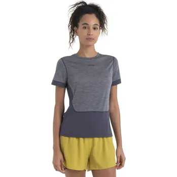 Dámské tričko Dámské merino triko krátký rukáv ICEBREAKER Wmns 125 ZoneKnit Energy Wind SS Tee, Graphite/Graphite Heather/Cb velikost: XS