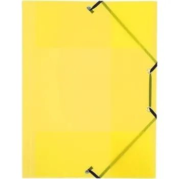 Archivační box Desky s gumičkou "PropyGlass", transparentní, žlutá, PP, 15 mm, A4, VIQUEL 113392-08