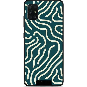 Pouzdro na mobilní telefon Lesklý kryt Mobiwear Glossy - Samsung Galaxy A71 - GA61G Béžové linky (Prémiové lesklé pouzdro, obal, kryt Mobiwear Glossy na mobil Samsung Galaxy A71 - GA61G Béžové linky, materiál Plast + TPU silikon - krytí po všech stranách, neošoupatelný potisk, tenk