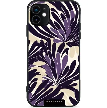 Pouzdro na mobilní telefon Lesklý kryt Mobiwear Glossy - Apple iPhone 11 - GA47G Fialová flóra (Prémiové lesklé pouzdro, obal, kryt Mobiwear Glossy na mobil Apple iPhone 11 - GA47G Fialová flóra, materiál Plast + TPU silikon - krytí po všech stranách, neošoupatelný potisk, tenké)