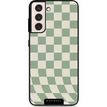 Pouzdro na mobilní telefon Lesklý kryt Mobiwear Glossy - Samsung Galaxy S21 Plus - GA58G Zelená a béžová šachovnice (Prémiové lesklé pouzdro, obal, kryt Mobiwear Glossy na mobil Samsung Galaxy S21 Plus - GA58G Zelená a béžová šachovnice, materiál Plast + TPU silikon - krytí po všec