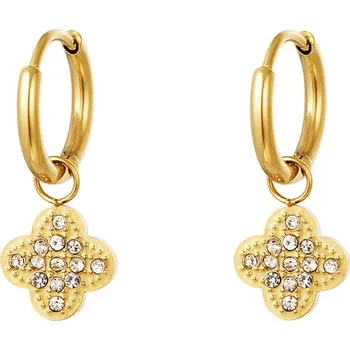 Náušnice ORNAMENTI Pozlacené náušnice Clover small gold