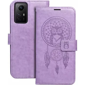 Pouzdro na mobilní telefon Flipové pouzdro Coolcase Mezzo na mobil Xiaomi Redmi Note 12S - Fialový lapač snů (Flip kryt či obal Forcell MEZZO na mobil Xiaomi Redmi Note 12S - Fialový lapač snů)